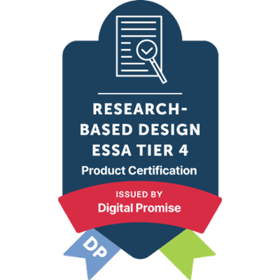 Research-Based Design: ESSA Tier 4 Product Certification badge image